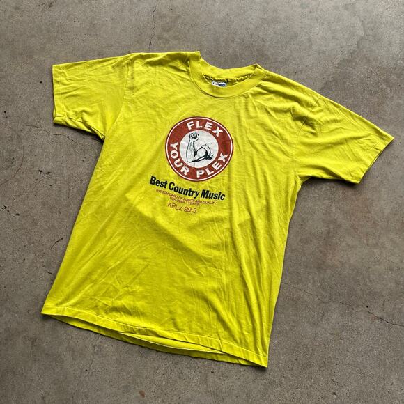 Vintage 90s KPLX 99.5 Flex Your Plex T-Shirt XL - Picture 2 of 5